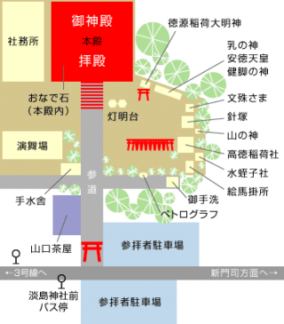淡島神社 境内配置図